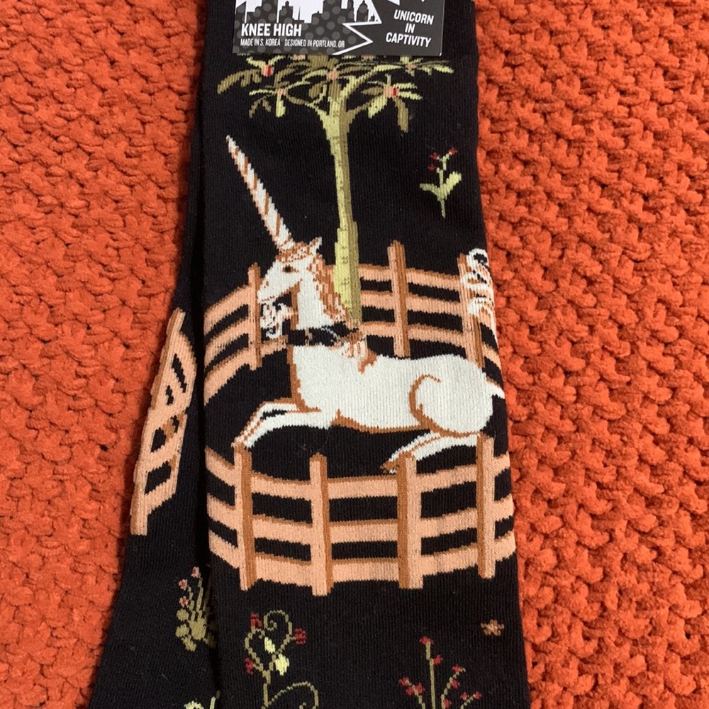 Unicorn in captivity socks NWT